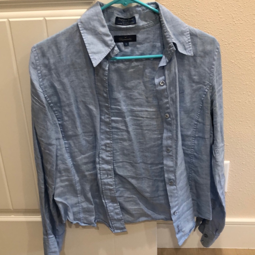 Faconnable 100% linen blouse.